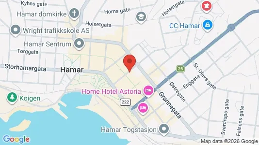 Apartments for rent i Hamar - kort over placeringen