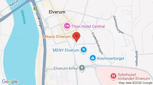 Apartments for rent i Elverum - kort over placeringen