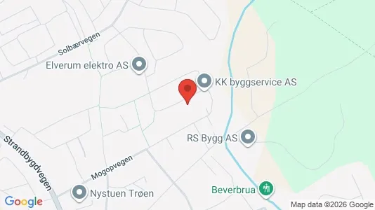 Rooms for rent i Elverum - kort over placeringen