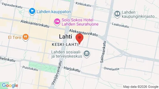 Apartments for rent i Lahti - kort over placeringen