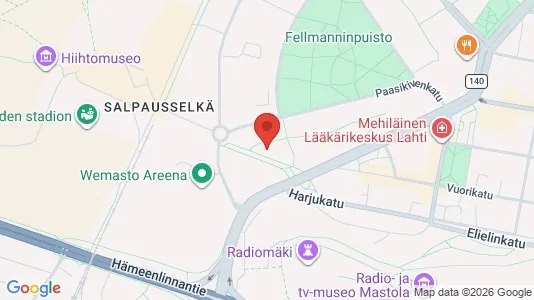 Apartments for rent i Lahti - kort over placeringen