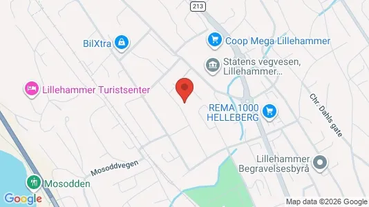 Rooms for rent i Lillehammer - kort over placeringen