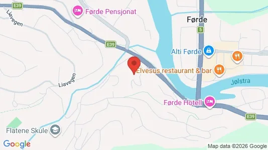 Apartments for rent i Førde - kort over placeringen