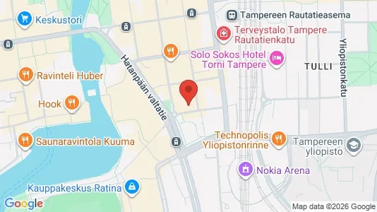 Apartments for rent i Tampere Keskinen - kort over placeringen