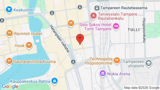 Apartments for rent i Tampere Keskinen - kort over placeringen