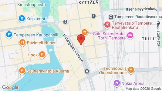 Apartments for rent i Tampere Keskinen - kort over placeringen