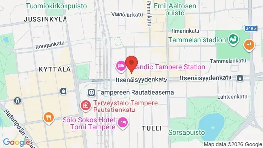 Apartments for rent i Tampere Keskinen - kort over placeringen