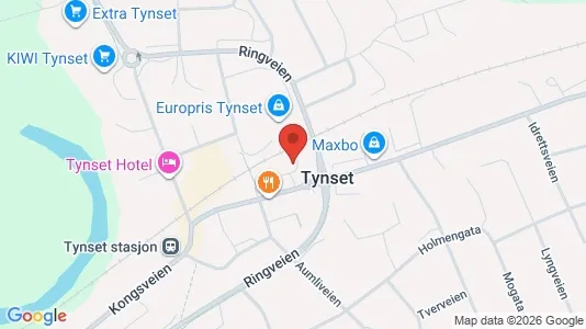 Rooms for rent i Tynset - kort over placeringen