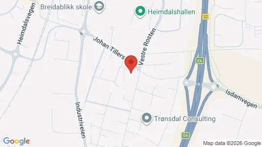 Rooms for rent i Trondheim Heimdal - kort over placeringen