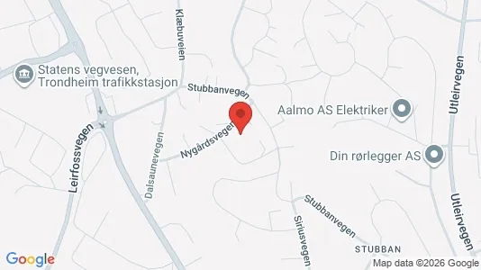 Rooms for rent i Trondheim Lerkendal - kort over placeringen