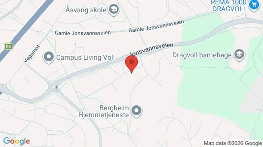 Rooms for rent i Trondheim Lerkendal - kort over placeringen