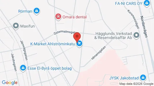 Apartments for rent i Pietarsaari - kort over placeringen