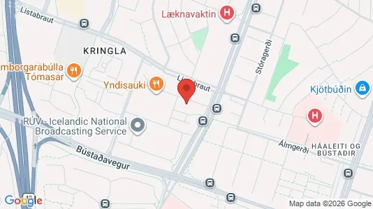 Apartments for rent i Reykjavík Háaleiti - kort over placeringen