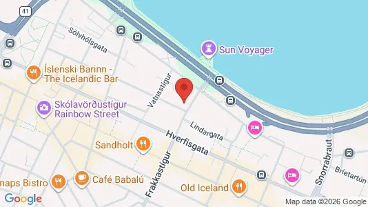 Apartments for rent i Reykjavík Miðborg - kort over placeringen