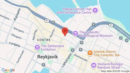 Apartments for rent i Reykjavík Miðborg - kort over placeringen