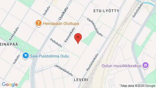 Apartments for rent i Oulu - kort over placeringen