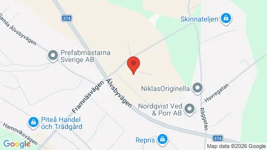 Apartments for rent i Piteå - kort over placeringen