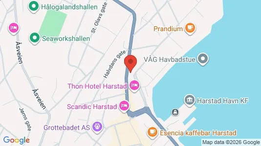 Rooms for rent i Harstad - kort over placeringen