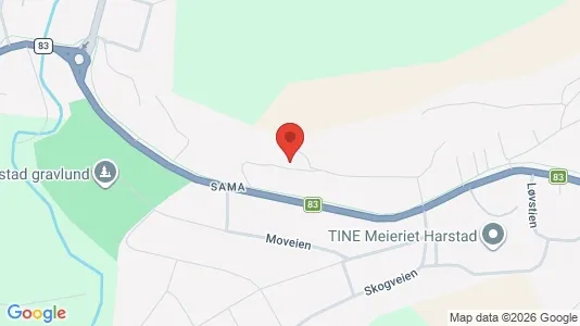Rooms for rent i Harstad - kort over placeringen