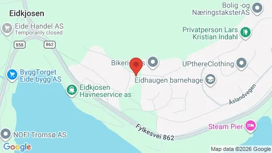 Rooms for rent i Tromsø - kort over placeringen