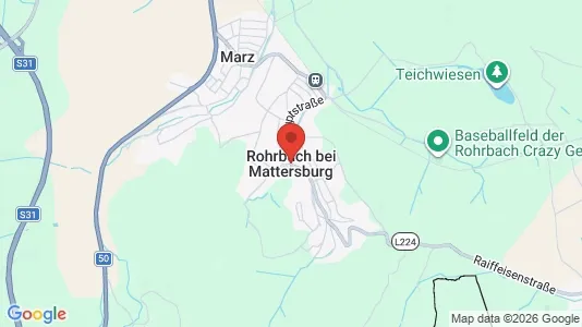 Apartments for rent i Rohrbach bei Mattersburg - kort over placeringen