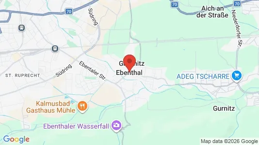 Apartments for rent i Ebenthal in Kärnten - kort over placeringen