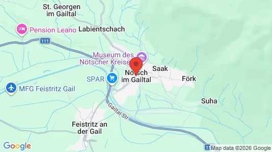 Apartments for rent i Nötsch im Gailtal - kort over placeringen
