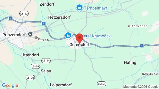 Apartments for rent i Gerersdorf - kort over placeringen