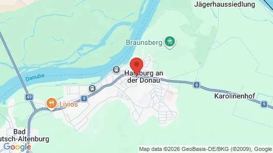 Apartments for rent i Hainburg an der Donau - kort over placeringen