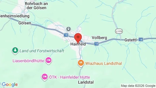 Apartments for rent i Hainfeld - kort over placeringen