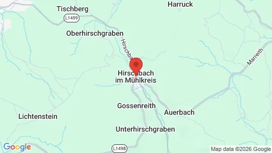 Apartments for rent i Hirschbach im Mühlkreis - kort over placeringen