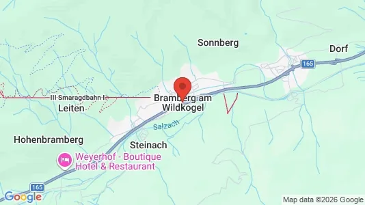Apartments for rent i Bramberg am Wildkogel - kort over placeringen