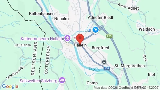 Apartments for rent i Hallein - kort over placeringen