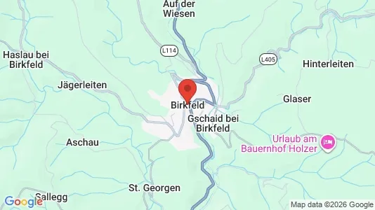 Apartments for rent i Birkfeld - kort over placeringen