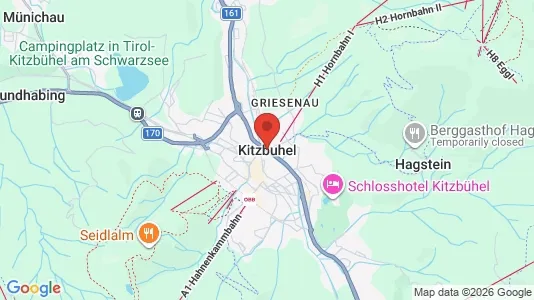 Houses for rent i Kitzbühel - kort over placeringen