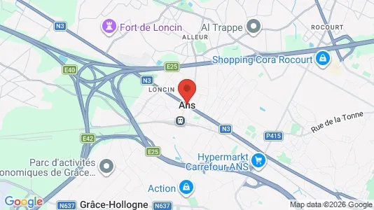 Apartments for rent i Ans - kort over placeringen