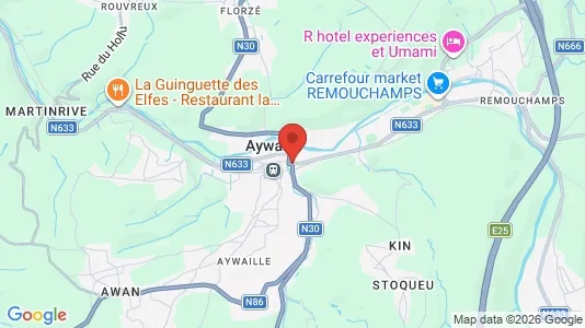 Apartments for rent i Aywaille - kort over placeringen