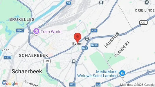 Apartments for rent i Brussels Evere - kort over placeringen