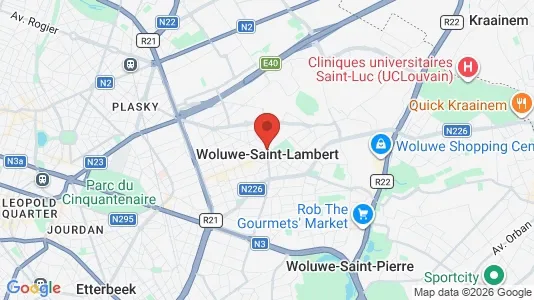 Apartments for rent i Brussels Sint-Lambrechts-Woluwe - kort over placeringen