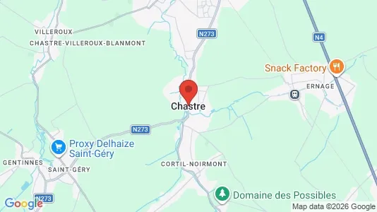 Houses for rent i Chastre - kort over placeringen