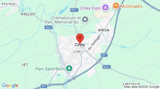 Apartments for rent i Ciney - kort over placeringen