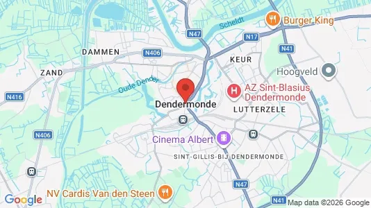 Houses for rent i Dendermonde - kort over placeringen