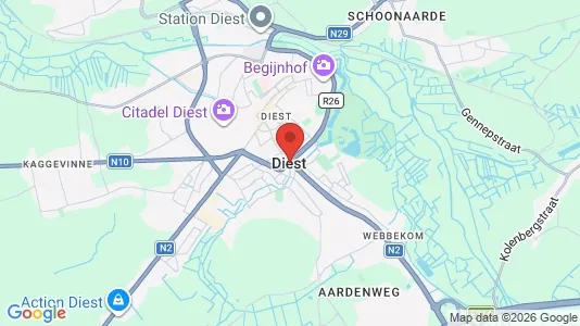 Houses for rent i Diest - kort over placeringen