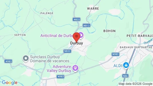 Apartments for rent i Durbuy - kort over placeringen