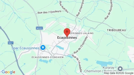 Houses for rent i Ecaussinnes - kort over placeringen