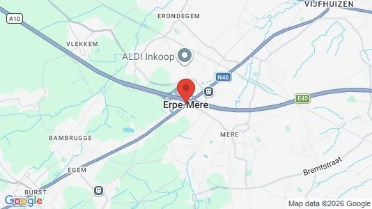 Houses for rent i Erpe-Mere - kort over placeringen