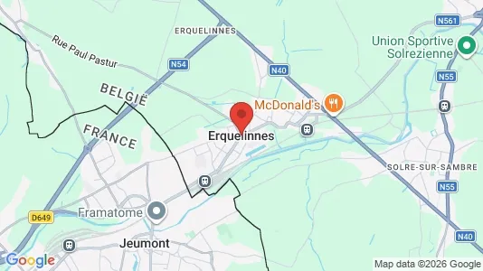 Apartments for rent i Erquelinnes - kort over placeringen