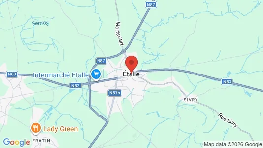Houses for rent i Etalle - kort over placeringen