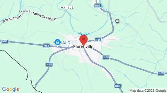 Houses for rent i Florenville - kort over placeringen