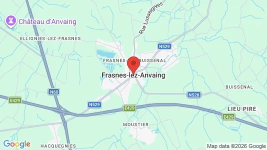 Apartments for rent i Frasnes-lez-Anvaing - kort over placeringen